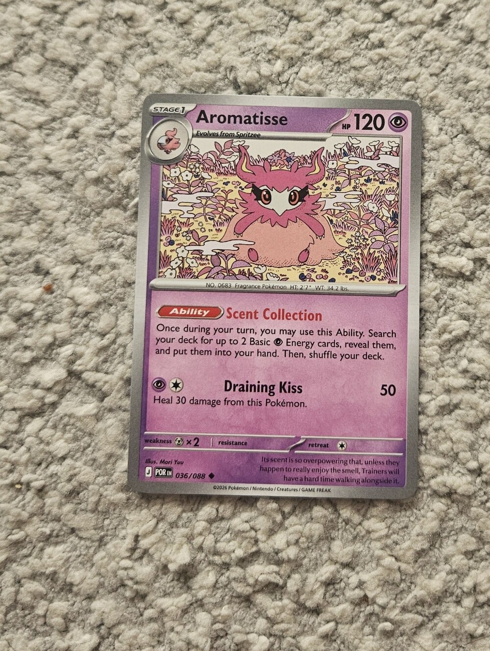 POKEMON TCG Card Aromatisse Perfect Order 036/088